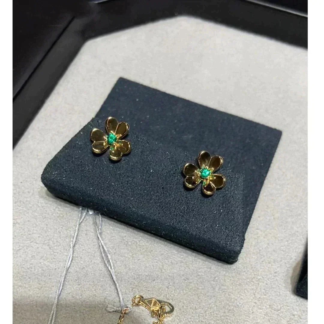 [Select]FRIVOLE  FLOWER MALACHITE EARRINGS