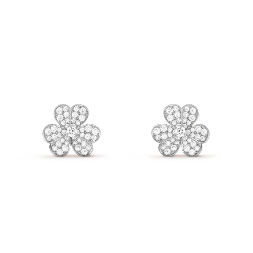 [Select]FRIVOLE SILVER FLOWER DIAMOND EARRINGS