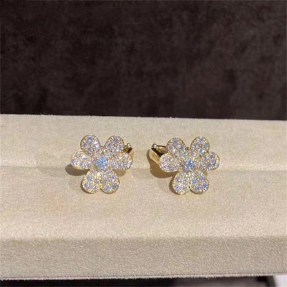 [Select]FRIVOLE GOLD FLOWER DIAMOND EARRINGS