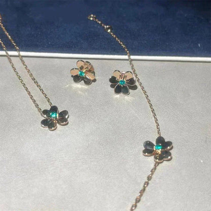 [Select]FRIVOLE  FLOWER MALACHITE EARRINGS