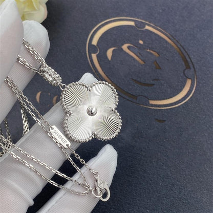 [Select]CLOVER 25MM SILVER BIG CLOVER NECKLACE