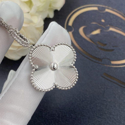 [Select]CLOVER 25MM SILVER BIG CLOVER NECKLACE