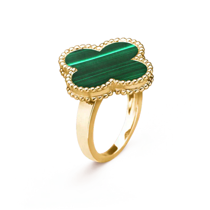 [Select]CLOVER MALACHITE RING