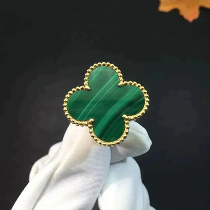 [Select]CLOVER MALACHITE RING