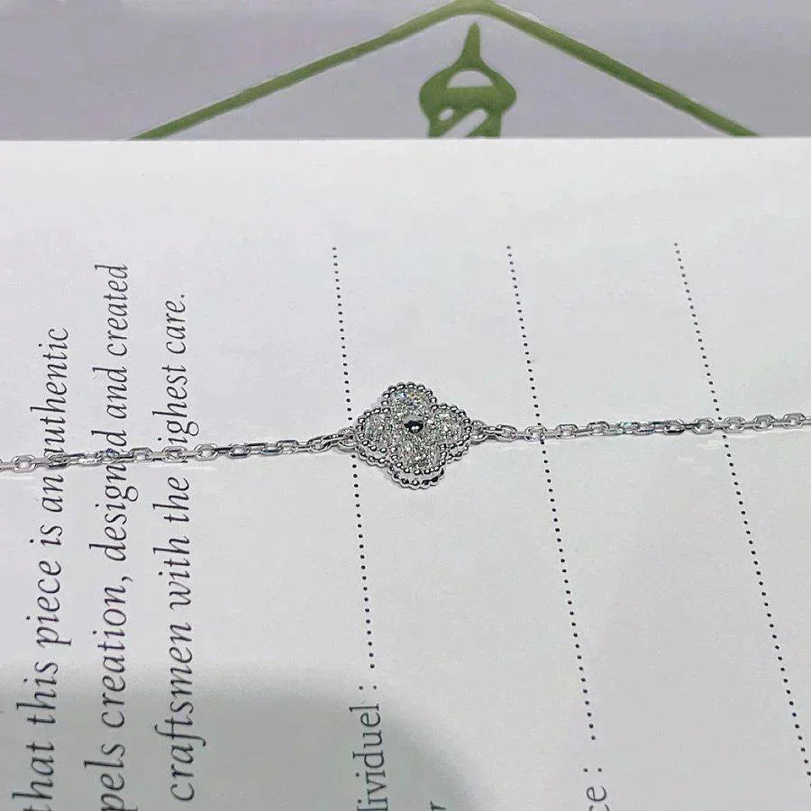 [Select]CLOVER  SINGLE FLOWER BRACELET SILVER