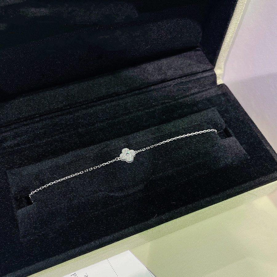 [Select]CLOVER  SINGLE FLOWER BRACELET SILVER
