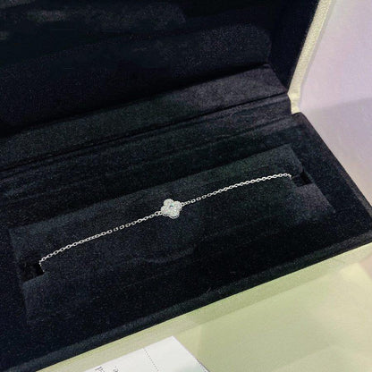 [Select]CLOVER  SINGLE FLOWER BRACELET SILVER
