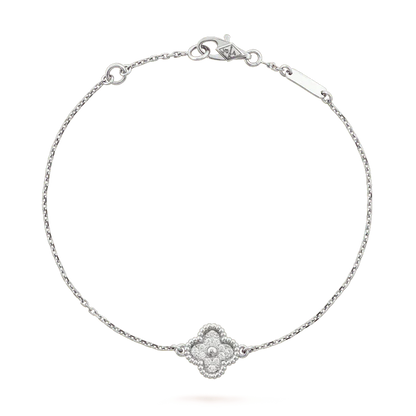 [Select]CLOVER  SINGLE FLOWER BRACELET SILVER