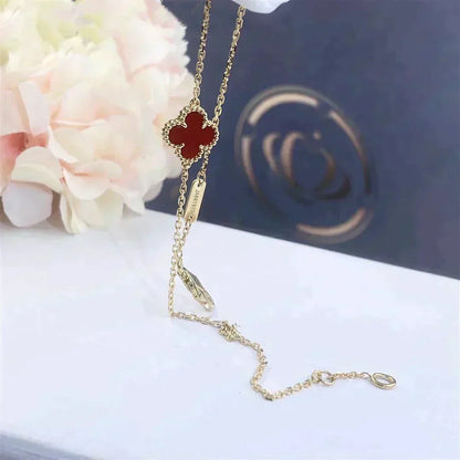 [Select]CLOVER  CARNELIAN SINGLE FLOWER BRACELET