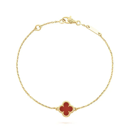 [Select]CLOVER  CARNELIAN SINGLE FLOWER BRACELET