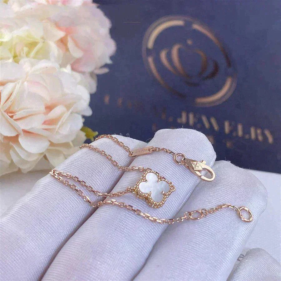 [Select]CLOVER WHITE MOP SINGLE FLOWER BRACELET
