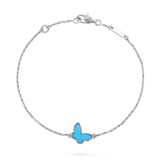 [Select]BUTTERFLY TURQUOISE BUTTERFLY BRACELET SILVER