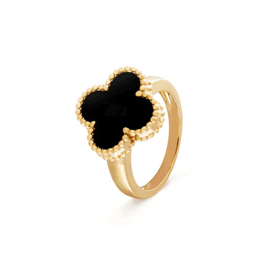 [Select]CLOVER ONYX RING