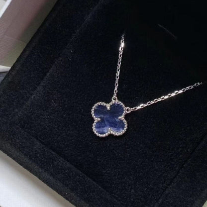 [Select]CLOVER 15MM PIETERSITE NECKLACE SILVER