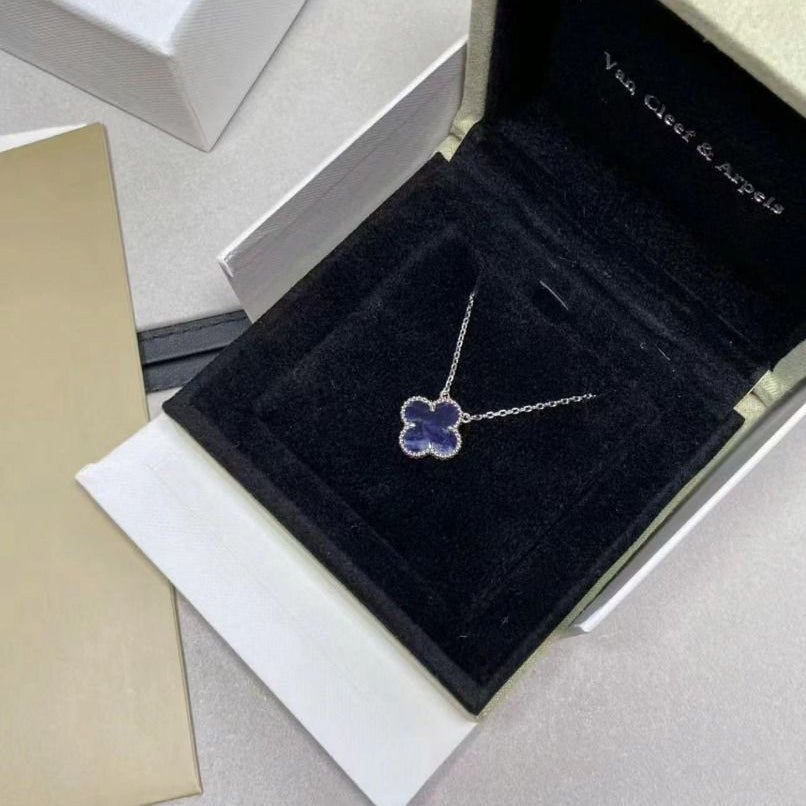 [Select]CLOVER 15MM PIETERSITE NECKLACE SILVER