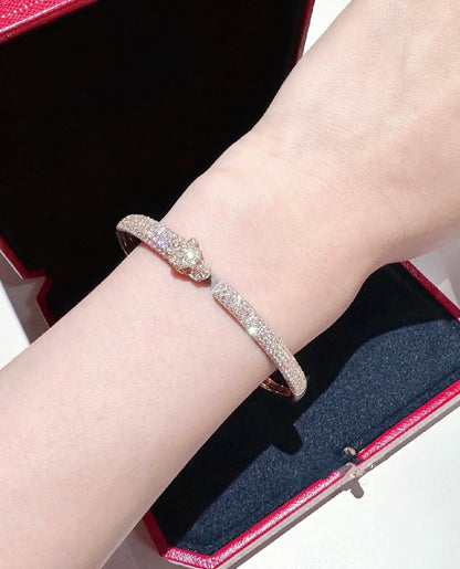 [Select]PANTHERE FULL DIAMOND OPEN BRACELET
