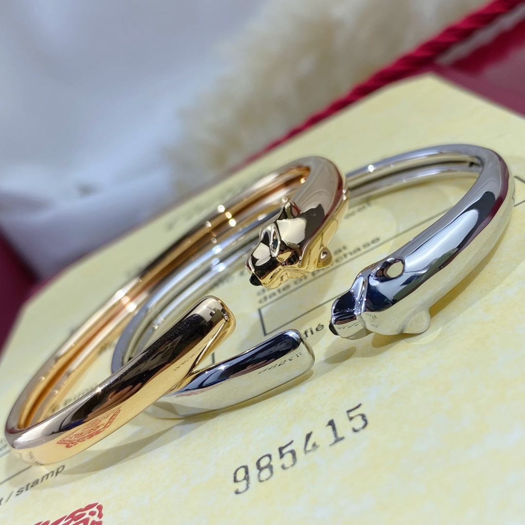[Select]PANTHERE SILVER OPEN BRACELET