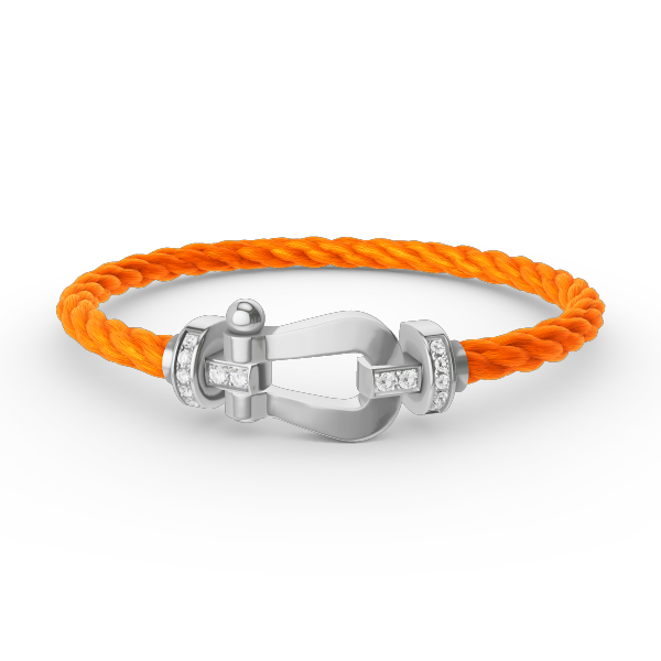 [Select]FORCE LARGE HORSESHOE HALF DIAMOND BRACELET SILVER