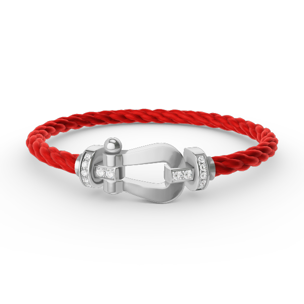 [Select]FORCE LARGE HORSESHOE HALF DIAMOND BRACELET SILVER
