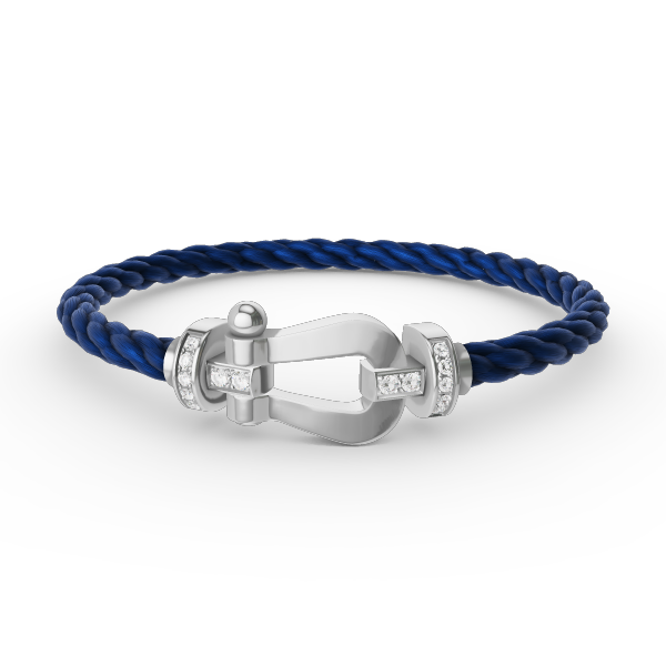 [Select]FORCE LARGE HORSESHOE HALF DIAMOND BRACELET SILVER