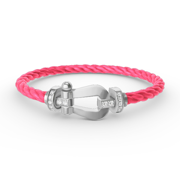 [Select]FORCE LARGE HORSESHOE HALF DIAMOND BRACELET SILVER