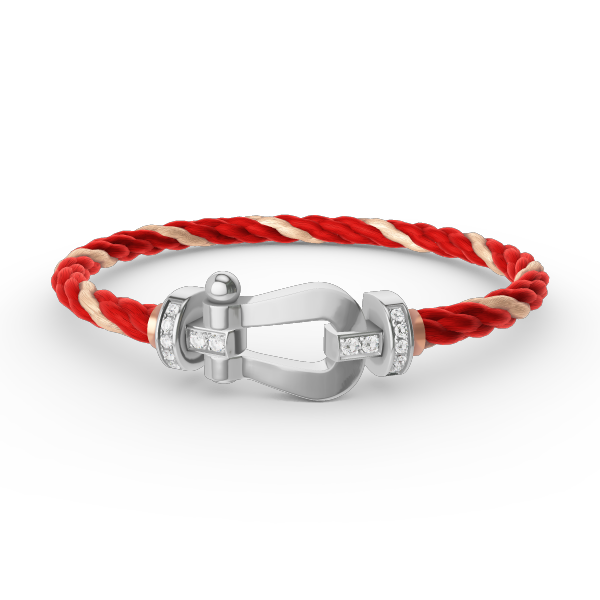 [Select]FORCE LARGE HORSESHOE HALF DIAMOND BRACELET SILVER