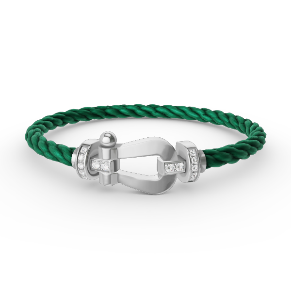 [Select]FORCE LARGE HORSESHOE HALF DIAMOND BRACELET SILVER
