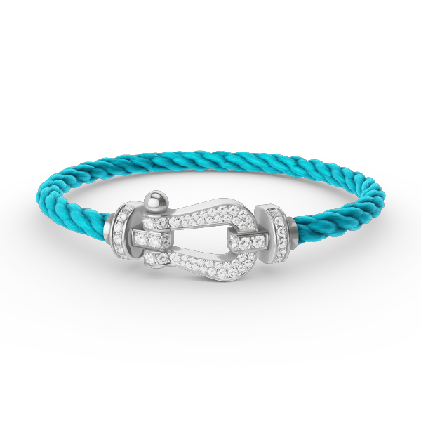 [Select]FORCE LARGE HORSESHOE FULL DIAMOND BRACELET SILVER