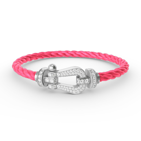 [Select]FORCE LARGE HORSESHOE FULL DIAMOND BRACELET SILVER