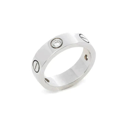 [Select]LOVE RING 5.5MM 3 DIAMONDS SILVER