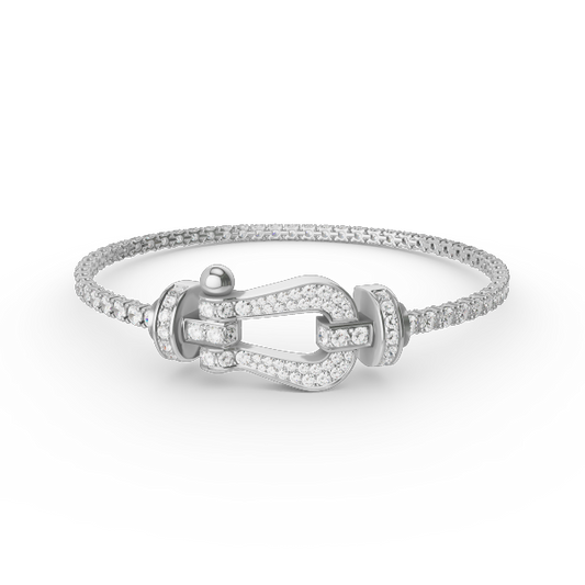 [Select]FORCE  LARGE HORSESHOE FULL DIAMOND TENNIS BRACELET