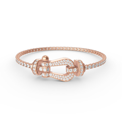 [Select]FORCE  LARGE HORSESHOE FULL DIAMOND TENNIS BRACELET