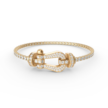 [Select]FORCE  LARGE HORSESHOE FULL DIAMOND TENNIS BRACELET